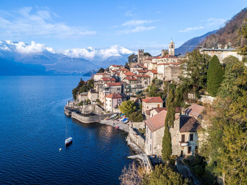 Coast of Lake Como, Italy.