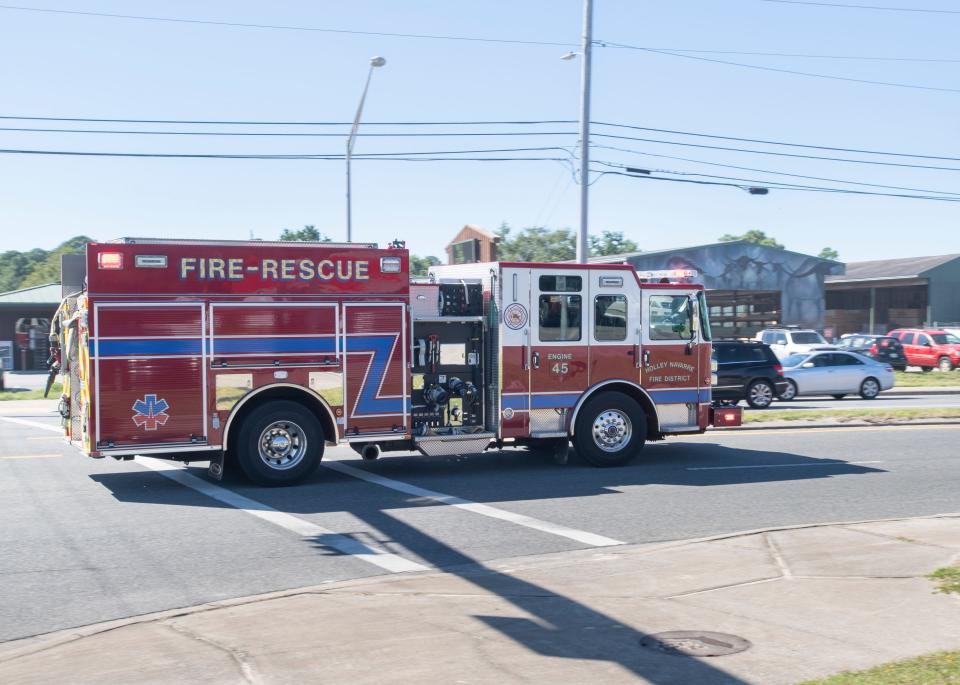 The Holley-Navarre Fire Rescue responds to a call in Navarre on Sept. 24. Gov. Ron DeSantis approved a $1.5 million appropriation in the state budget for a new fire station in the Holley-Navarre Fire District.