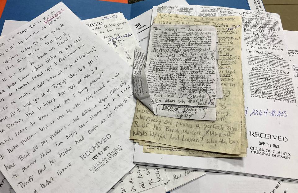 Homicide defendant Marisa J. Rodriguez has written numerous letters about her case from the Erie County Prison. The letters are part of her court file.