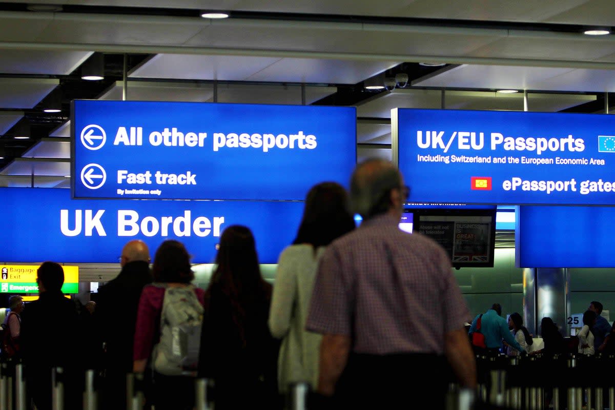 The Home Office confirmed the issue is affecting airports nationwide (Steve Parsons/PA) (PA Archive)