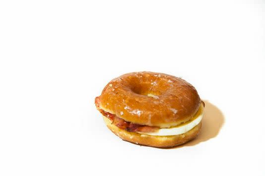 An egg sandwich meets a donut. For <a href="http://www.huffingtonpost.com/2013/06/06/glazed-donut-breakfast-sandwich-review-dunkin_n_3391060.html" target="_blank">better or worse</a>.