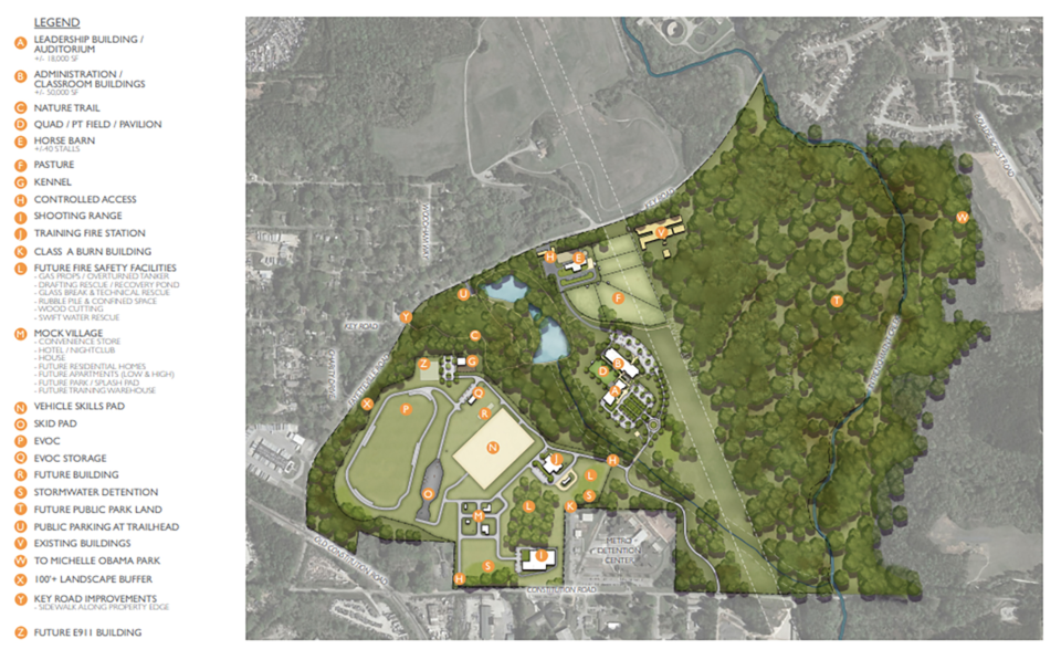 A map of proposed Public Safety Training Center in southeast Atlanta