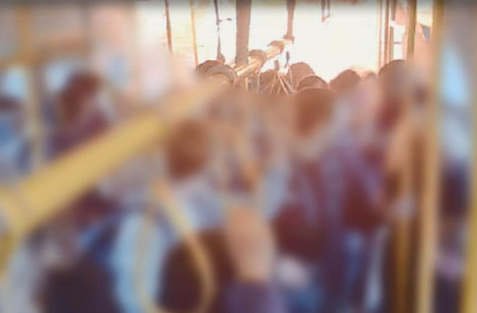 <em>Fireball – CCTV shows a fireball tearing through the tube carriage after the Parsons Green bomb detonated (Pictures: Metropolitan Police/PA)</em>