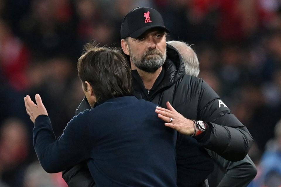 Antonio Conte believes Liverpool’s struggles show how strong the Premier League is (AFP via Getty Images)