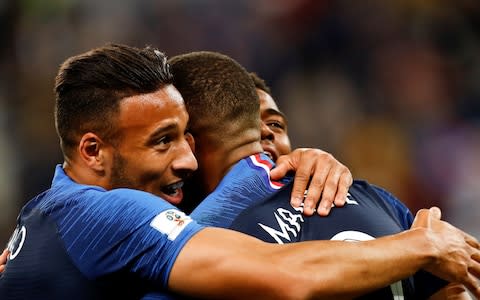 Players of France celebrate after winning against Belgium - Credit: Getty Images