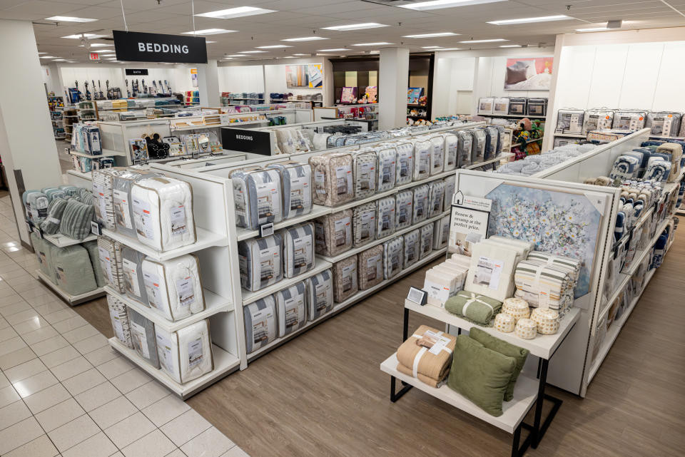 The bedding section.