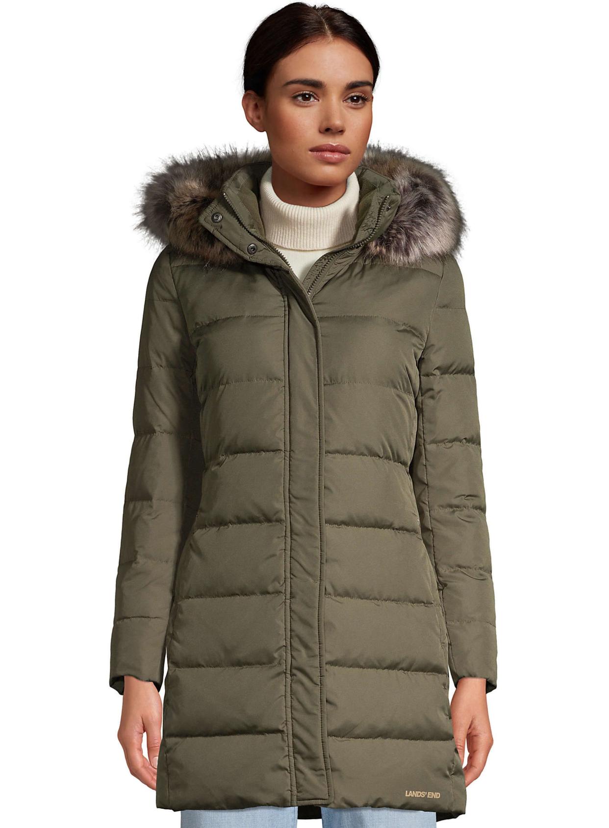 Lands' End Women's Long Down Coat