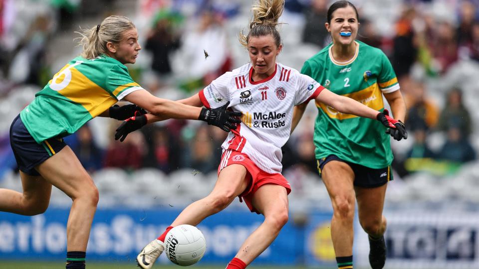 Aoife Horisk marca un gol para Tyrone, pero el equipo del Ulster perdió ante Leitrim