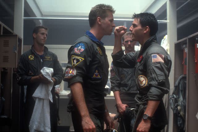 Paramount/Kobal/Shutterstock (center) Val Kilmer and Tom Cruise in 'Top Gun,' 1986