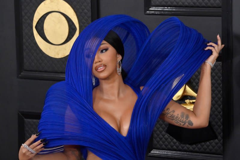 Cardi B attends the 65th annual Grammy Awards at the Crypto.com Arena in Los Angeles on February 5. File Photo by Jim Ruymen/UPI