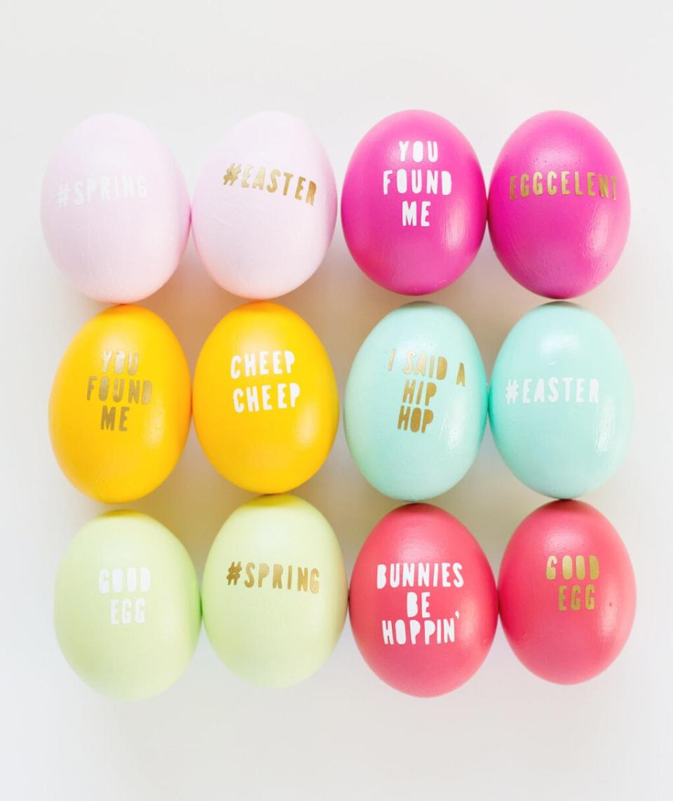 Typography Eggs