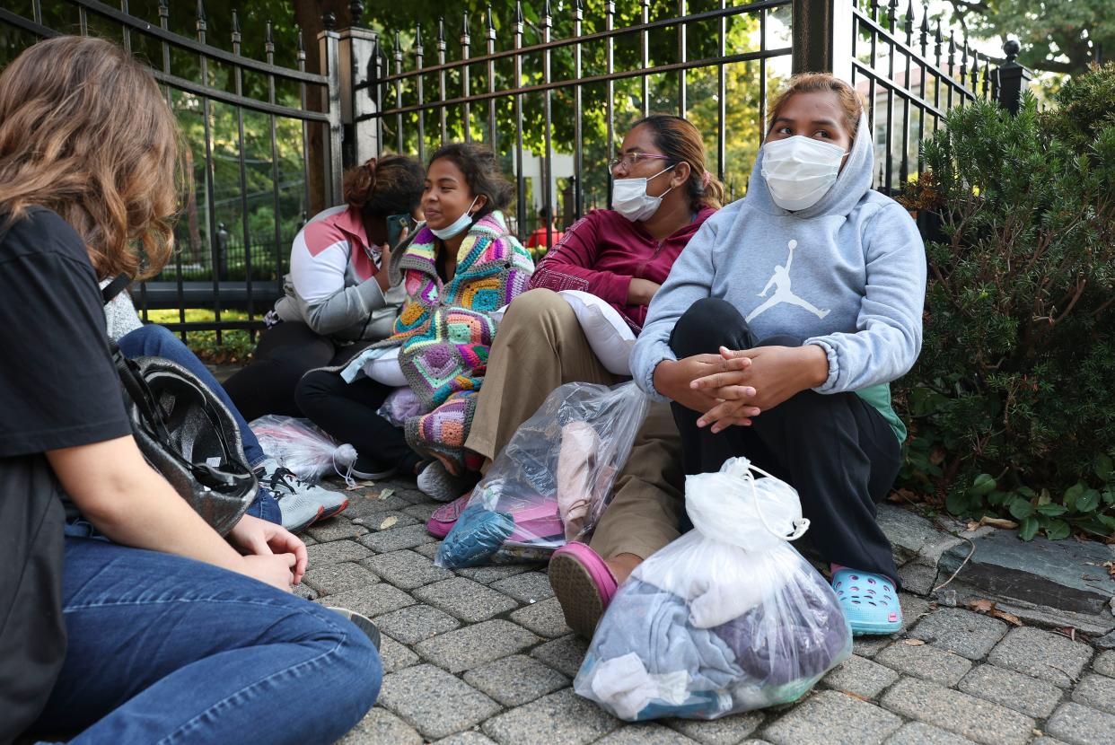 Texas Gov. Greg Abbott dumped two busloads of people off near Vice President Kamala Harris’ residence in Washington, D.C., Thursday morning.