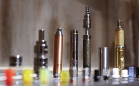 E-cigarettes are displayed in a shop in downtown Rome February, 27, 2015. REUTERS/Tony Gentile