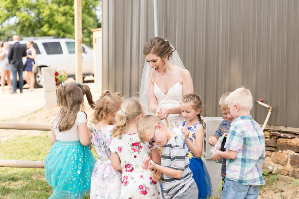 Sparta Southside Elementary surprise their teacher on her wedding day. (Photo: Andrea Marie Gasser)