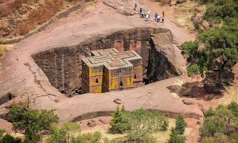 One of Ethiopia's rock-hewn churches - Credit: getty