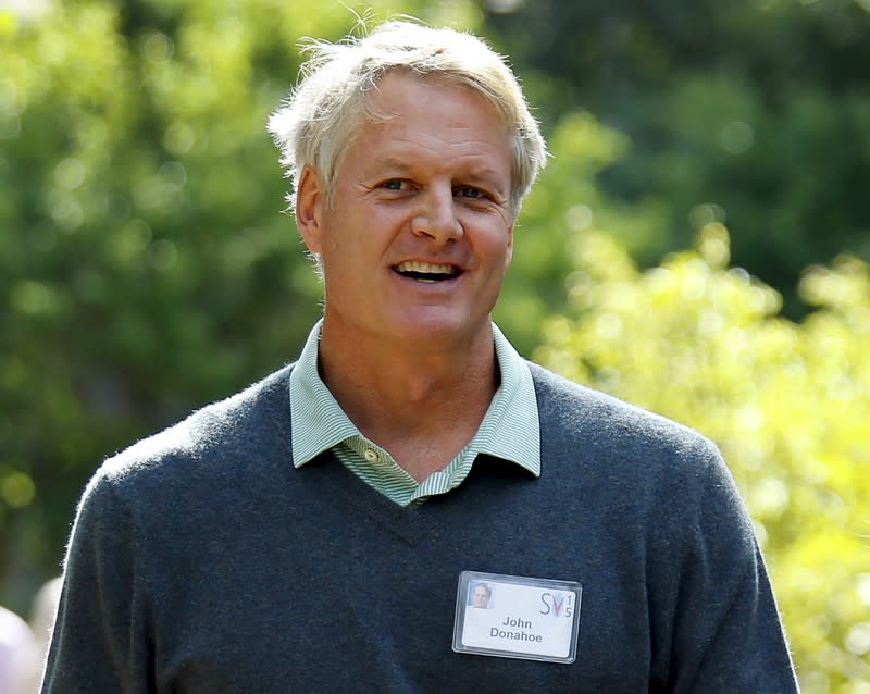 John Donahoe, President and CEO of eBay Inc, attends the first day of the annual Allen and Co. media conference Sun Valley, Idaho