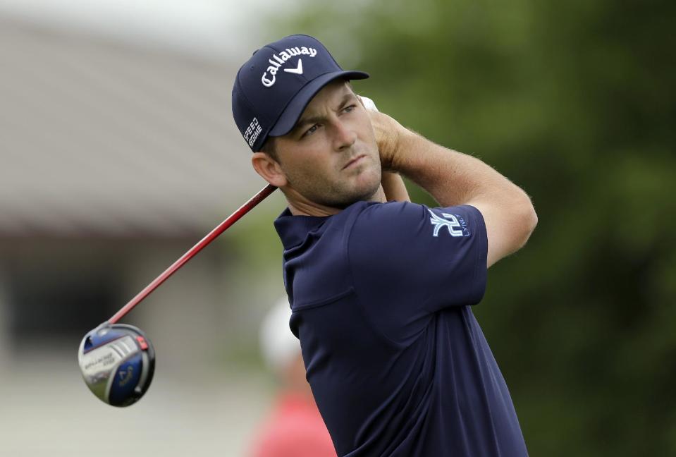 Matt Every tees off on the first hole during the final round of the Arnold Palmer Invitational golf tournament at Bay Hill, Sunday, March 23, 2014, in Orlando, Fla. (AP Photo/Chris O'Meara)