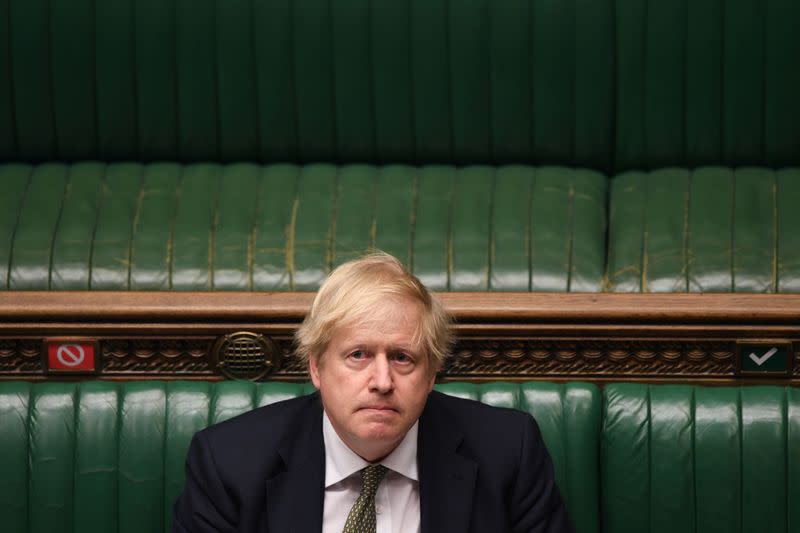 Prime Minister's Questions session in Parliament in London