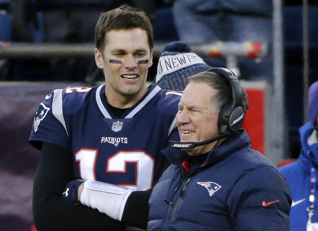 New England Patriots quarterback Tom Brady speaks to the media