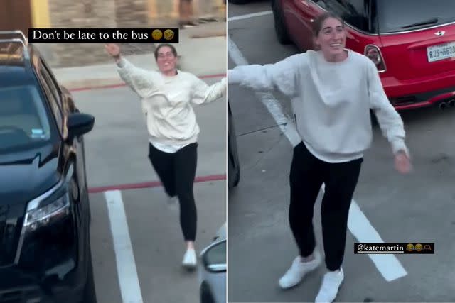 <p>A'ja Wilson/Instagram</p> Las Vegas Aces Troll Kate Martin by Pretending to Leave Without Her on Team Bus