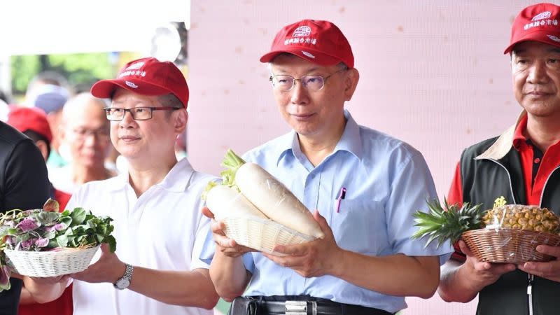 ▲台北市長柯文哲今天（25日）上午參與環南中繼市場的啟用典禮。（圖／台北市政府提供）