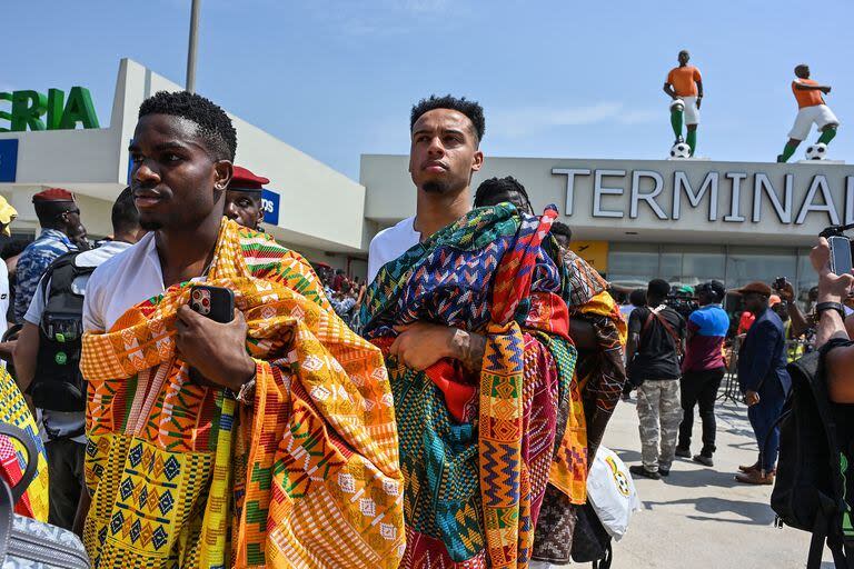 El seleccionado de Ghana, en el aeropuerto