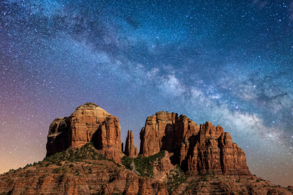 Below the milky way at cathedral rock