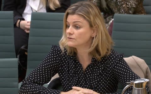 Zelda Perkins, former assistant to Harvey Weinstein, giving evidence to the Women and Equalities Committee at the House of Commons on the subject of sexual harrassment in the workplace. ... Harvey Weinstein allegations ... 28-03-2018 - Credit: PA Archive