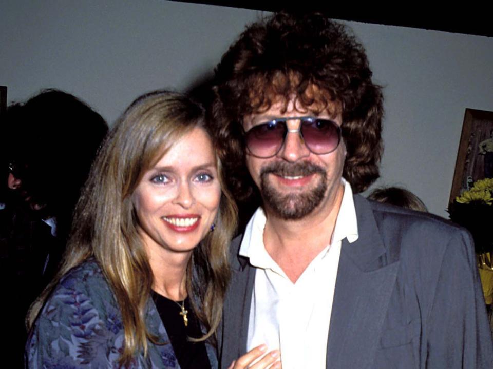 Barbara Bach and Jeff Lynne during Ringo Starr Party at Bar One - October 9, 1990 at Bar One in Los Angeles, California, United States