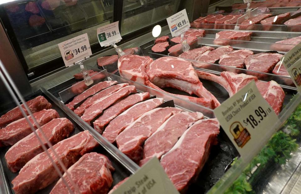 PHOTO: Meat for sale in a grocery store on July 12, 2023 in Miami. (Joe Raedle/Getty Images, FILE)