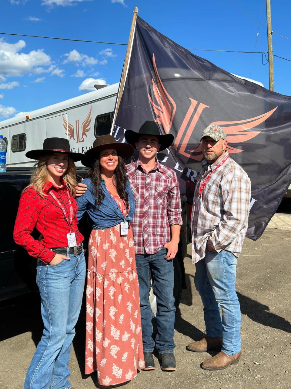 Lara Lares (on left) and her family run Flying L Ranch in the Nemiah Valley, about 40 kilometres from the epicenter. 