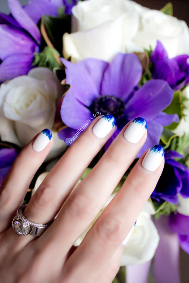 Blue and White Ombre