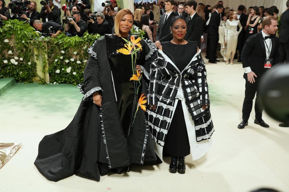 PHOTO: Queen Latifah and Eboni Nichols attend The 2024 Met Gala Celebrating 'Sleeping Beauties: Reawakening Fashion' at The Metropolitan Museum of Art  on May 6, 2024 in New York City.  (Sean Zanni/Patrick McMullan/Getty Images)