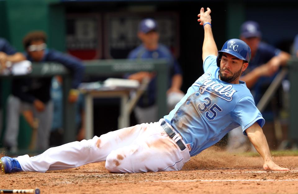 Eric Hosmer, a royal pain for right-handed pitchers.  (Getty)