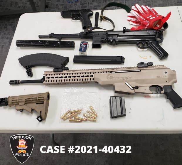 Windsor police have released an image of evidence seized in a firearms investigation that resulted in two arrests.