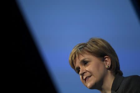 Scotland's first Minister Nicola Sturgeon speaks at the Institute of Directors convention in London, Britain, September 27, 2016. REUTERS/Toby Melville