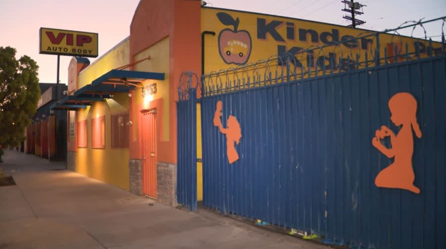 Kinder Kids Christian Preschool located at 5353 W Pico Blvd. in Los Angeles, California. (KTLA)