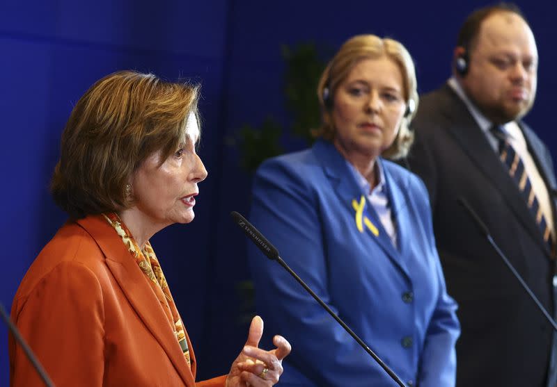 U.S. House Speaker Pelosi visit in Berlin