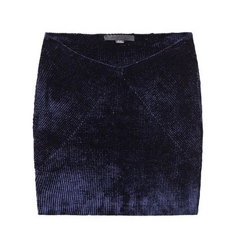 This velvet skirt would be perfect for a party at a seventies porno-pad, a la "Criminal". Alexander Wang skirt, $346.50, at La Garconne.