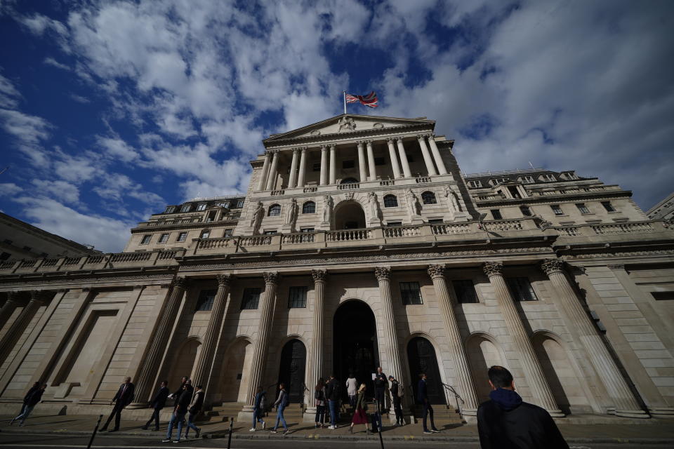 The Bank of England in the city of London. The pound suffered further falls on Wednesday after the UK Government was heavily criticised by the International Monetary Fund over its handling of economic policy. Picture date: Wednesday September 28, 2022.