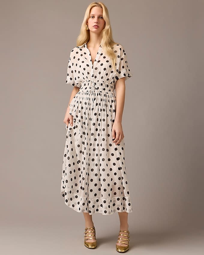 Elena Shirtdress in Dot Chiffon