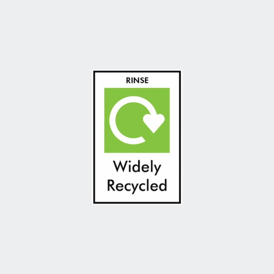 Look out for this recycling symbol which tells you to rinse (London Recycles)