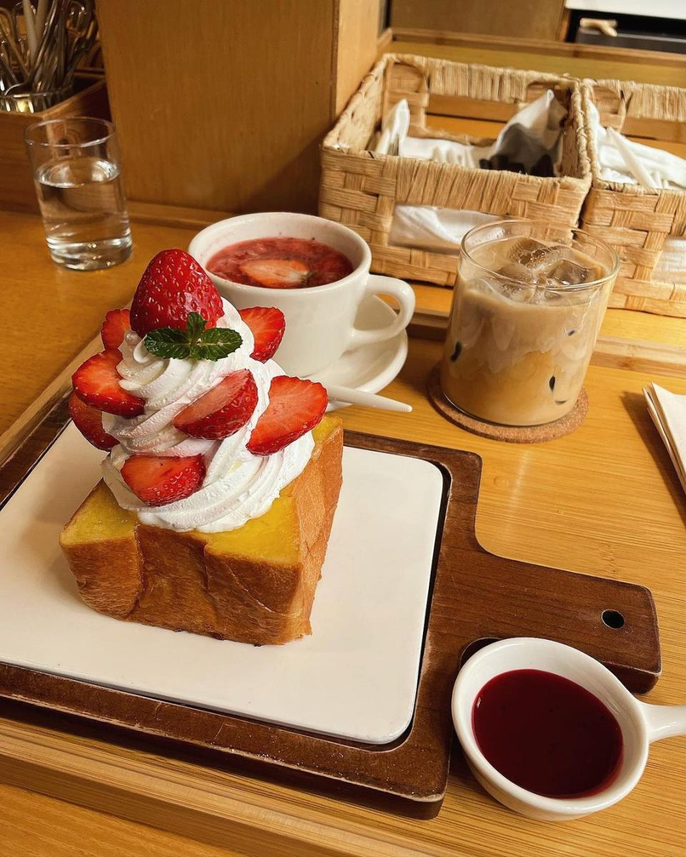 a cake with fruit on it