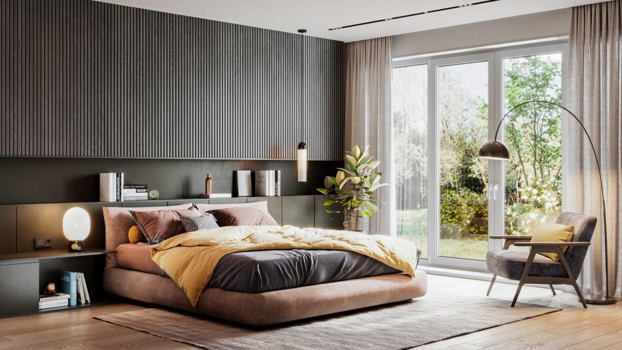 3d rendering of an elegant bedroom