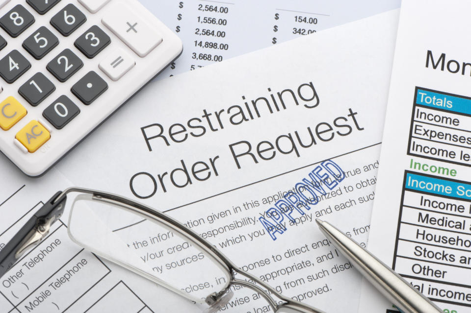 A restraining order request