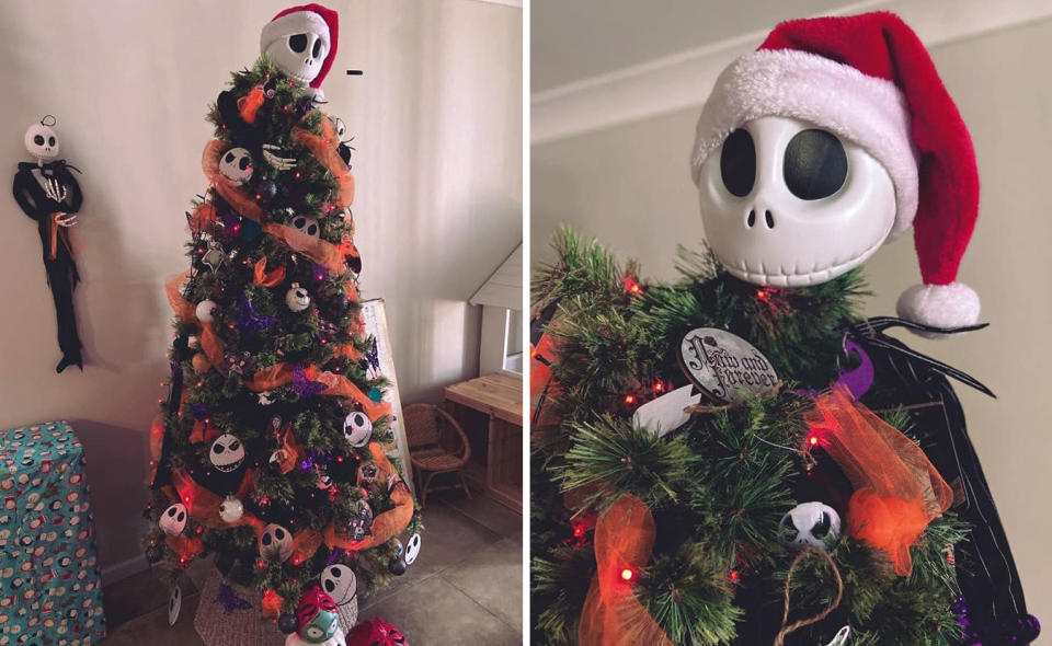 The Nightmare Before Christmas themed Christmas tree