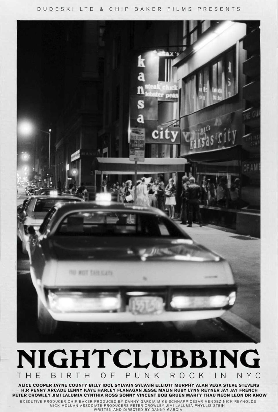 Nightclubbing film poster featuring the street outside Max's