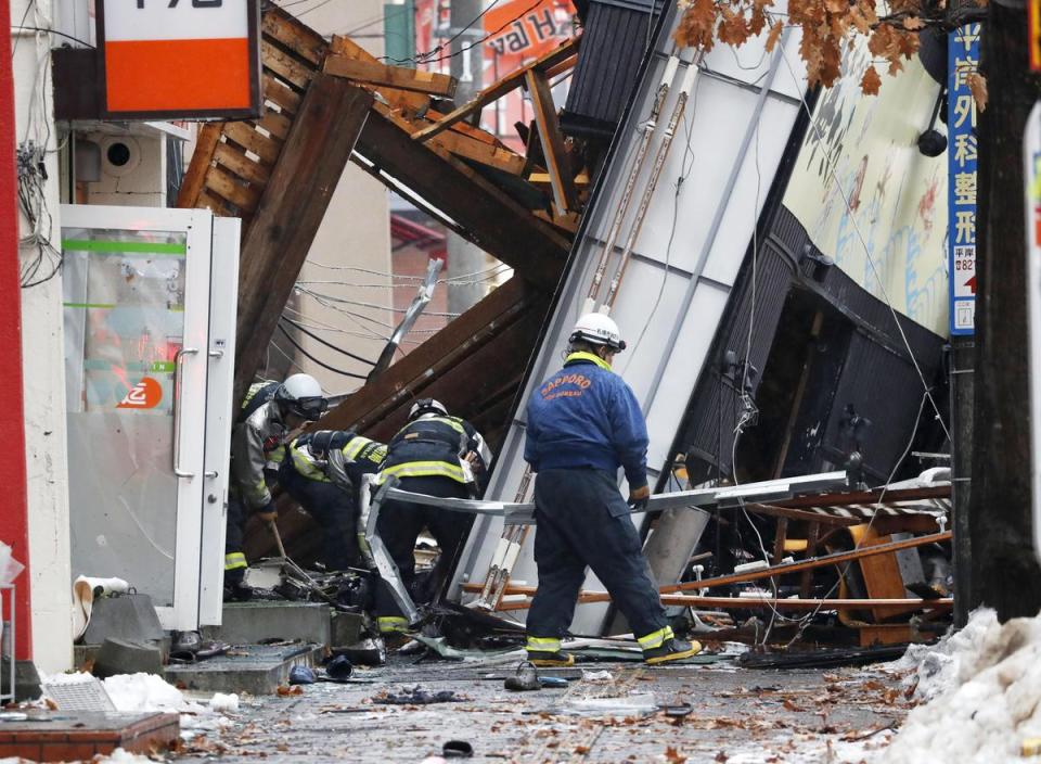 北海道札幌市一間居酒屋發生爆炸，爆炸原因仍在調查中。（東方IC）