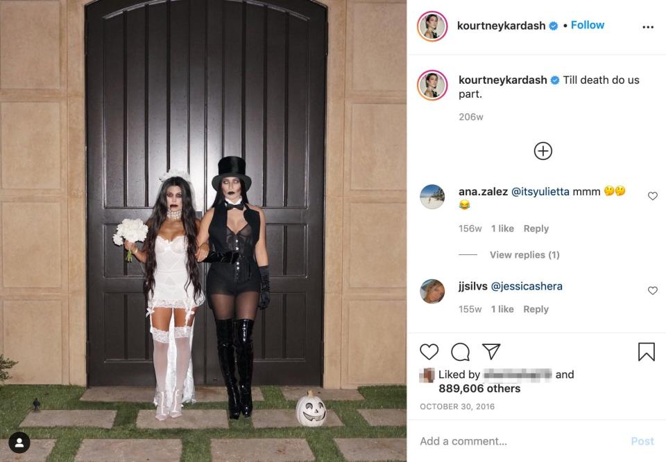 kourtney kardashian halloween 2016