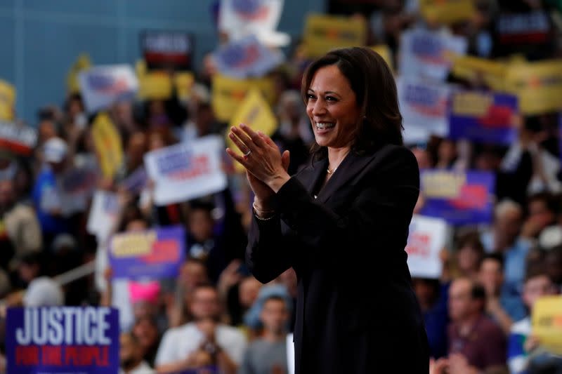 IMAGEN DE ARCHIVO. La senadora estadounidense kamala Harris durante un evento por su campaña a nominación demócrata a la carrera presidencial 2020, en Los Ángeles, EEUU